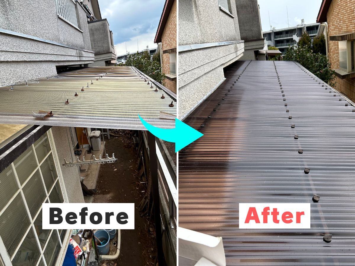 東灘区でテラス屋根の交換事例