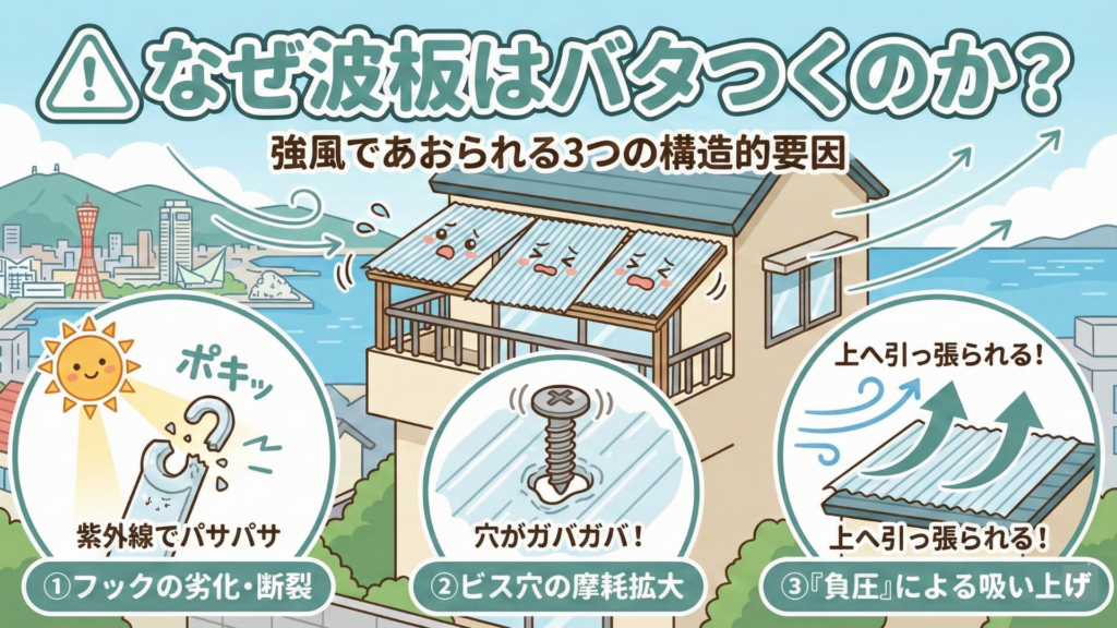 なぜ波板はバタつくのか